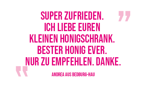 Kundenstimme Bio Imkerei Bienenkönig Niederrhein Bedburg-Hau